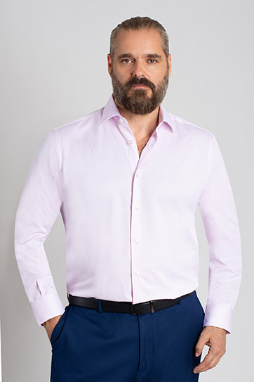 Camisas, Vestir Manga Larga, 111584, ROSA