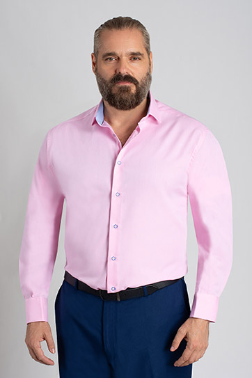 Camisas, Vestir Manga Larga, 111652, ROSA