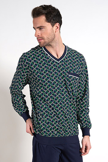 Homewear, Pijama M. Larga, 111980, VERDE