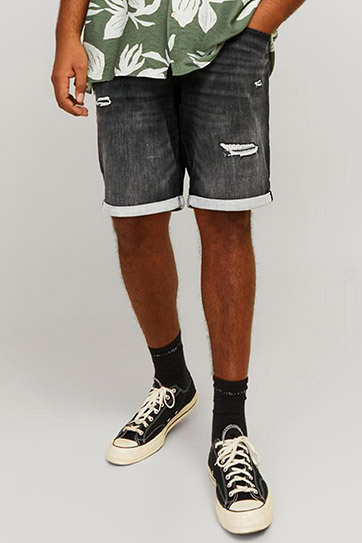 Pantalones, Bermudas, 112451, NEGRO